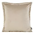 Poszewka na poduszkę 45x45 cm welwetowa z ozdobnymi brzegami jasnobeżowa RIA DIVA LINE Eurofirany