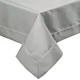 Obrus jasnoszary 145x300 cm KARIN z ozdobną listwą oraz delikatną wypustką w eleganckim opakowaniu