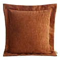 Poszewka na poduszkę  55x55 cm z szenilowej tkaniny ceglasta o widocznym ozdobnym splocie Eva Minge Elegante Eurofirany