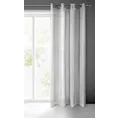 Dekoracja okienna szara z błyszczącą nicią 140x250 cm przelotka FELICIA Eurofirany