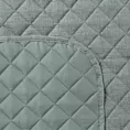 Narzuta o strukturze lnu miętowa 220x240 cm pikowana metodą hot press LEN 1 EUROFIRANY PREMIUM