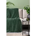 Koc o strukturze miękkiego futra 150x200 cm ciemnozielony TIFANY 1 DESIGN 91 Eurofirany