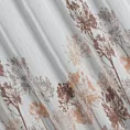 Tkanina firanowa matowy batyst, z malarskim kwiatowym nadrukiem, półtransparentny,Eurofirany