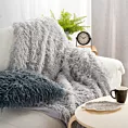 Koc z przyjemnego futerka 130x170 cm srebrny ADORE Eurofirany