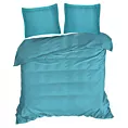 Poszwa na kołdrę 220x200 cm z bawełny z połyskiem kolor turkusowy NOVA COLOUR Eurofirany