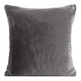 Poszewka na poduszkę 45x45 cm stalowa z miękkiej futrzanej tkaniny NINA Eurofirany