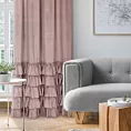 Zasłona pudrowo różowa z welwetu zdobiona falbanami 140x270 cm taśma CHARLOTTE Eurofirany