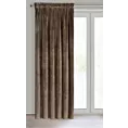 Zasłona brązowa z ekskluzywnego matowego welwetu 140x270 cm taśma VILLA Eurofirany