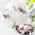 Figurka dekoracyjna ESIE biała pisanka wielkanocna z dolomitu z motylkami Eurofiarny