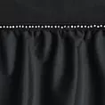 Zasłona czarna zdobiona falbanami z welwetu 140x250 cm przelotka SAMI Eurofirany