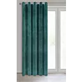 Zasłona ciemnoturkusowa z ekskluzywnego matowego welwetu 140x250 cm przelotka VILLA Eurofirany