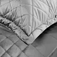 Narzuta welwetowa srebrna 170x210 cm pikowana metodą tradycyjną RIA 6 Eurofirany