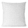 Poszewka na poduszkę 45x45 cm z tkaniny szyfonowej zdobiona moherową nicią biała TIFFANY EVA MINGE Eurofirany