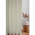 Zasłona szyta na taśmie fala kremowa z miękkiej tkaniny welwetowej z efektem kreszowania, wykończona obciążnikiem