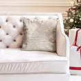 Poszewka na poduszkę świąteczna 45x45 cm welwetowa z lśniącymi kryształkami i elegancką lamówką ROYAL 4  Eurofirany