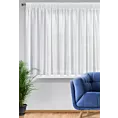 Firana biała z lekkiej i gładkiej matowej etaminy, półtransparentna 350x150 cm taśma LANA Eurofirany