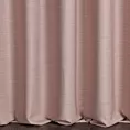 Zasłona szyta na flexach pudrowo różowa z miękkiej tkaniny o naturalnym splocie w stylu ekologicznym