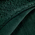 Narzuta, koc na fotel 70x160 cm ciemnozielony z miękkiego polaru ze strukturą baranka TEDY EUROFIRANY PREMIUM