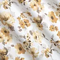 Zasłona biało, beżowa w kwiaty, zaciemniająca 140x250 cm przelotka CAREN Eurofirany