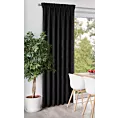 Zasłona czarna z tkaniny welurowej 420x260 cm taśma - Dora Eurofirany
