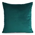 Poszewka na poduszkę 45x45 cm welwetowa o delikatnym połysku gładka ciemnoturkusowa GAJA 1 Eurofirany