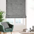 Roleta rzymska szara z błyszczącej tkaniny szenilowej