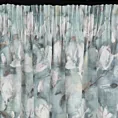 Zasłona stalowo, kremowa z motywem malowanych magnolii 140x250 cm przelotka GRACJA Eurofirany