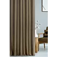Zasłona szyta na taśmie fala brązowa z miękkiej tkaniny z efektem melanżu