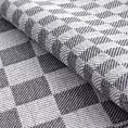 Komplet ściereczek kuchennych 2szt 50x70 cm bawełniany kolor stalowy zdobionych motywem szachownicy 200 g/m2 MAURO Eurofirany