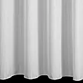 Firana szyta na flexach biała z miękkiej w dotyku tkanina w delikatne pionowe prążki, wykończona obciążnikiem