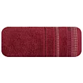 Ręcznik kąpielowy 50x90 cm bawełniany kolor bordowy z ozdobnym stębnowaniem 500 g/m2 POLA Eurofirany