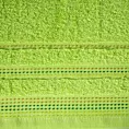 Ręcznik do rąk 30x50 cm bawełniany kolor jasnozielony z ozdobnym stębnowaniem 500 g/m2 POLA Eurofirany