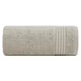 Ręcznik kąpielowy 50x90 cm bawełniany kolor beżowy zdobiony błyszczącą bordiurą 550 g/m2 LARIS Eurofirany