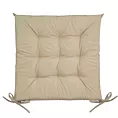 Poduszka na krzesło 40 x 40 x 5 cm wodoodporna beżowa z pikowaniem GARDEN Eurofirany