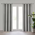 Zasłona srebrna z tkaniny typu dimout 140x250 cm przelotka NERISA Eurofirany