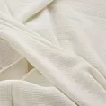 Koc  150x180 cm kremowy o miękki i delikatny o strukturze szenilu EMI Eurofirany