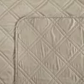 Narzuta welwetowa beżowa 220x240 cm pikowana metodą hot press wzór geometryczny LUIZ 8 DESIGN 91 Eurofirany