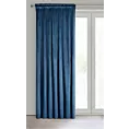 Zasłona granatowa z tkaniny welwetowej 140x270 cm taśma ROSA Design 91 Eurofirany