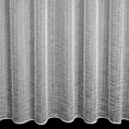 Firana szyta na taśmie 8 cm jasnoszara z półmatowej kreszowanej tkaniny, w nieregularne, cienkie, pionowe pasy, wykończona obciążnikiem