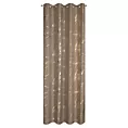 Zasłona brązowo, złocista zdobiona nadrukiem marmurku 140x250 cm przelotka LANI Eurofirany