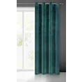 Zasłona ciemnoturkusowa z ekskluzywnego matowego welwetu 140x250 cm przelotka VILLA Eurofirany