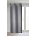 Zasłona grafitowa z 100% zaciemniającej tkaniny typu blackout 125x270 cm system flex - NELISA Eurofirany
