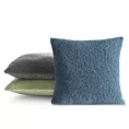Poszewka na poduszkę 45x45 cm z miękkiej tkaniny barankowej niebieska BUKLA Eurofirany