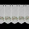 Tkanina firanowa zazdrostka zdobiona świątecznym haftem z zimowym akcentem Eurofirany