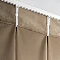 Zasłona ciemnobeżowa z welwetowej tkaniny 125x270 cm system flex - MELANIE Eurofirany