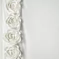 Zasłona kremowa z welwetu zdobiona aplikacją 3D róż 140x270 cm taśma - ROSES Eva Minge Eurofirany