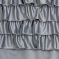 Zasłona szara zdobiona falbanami z welwetu 140x250 cm przelotka ERIN Eurofirany