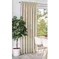 Zasłona jasnobeżowa z tkaniny welurowej 420x260 cm taśma - Dora Eurofirany