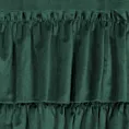 Zasłona ciemnozielona z welwetu zdobiona falbanami 140x250 przelotka CHARLOTTE 1 Eurofirany