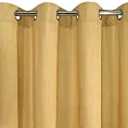 Zasłona musztardowa z dodatkiem lśniącej nici z welwetu 140x270 cm przelotka CLARISA Diva Line Eurofirany